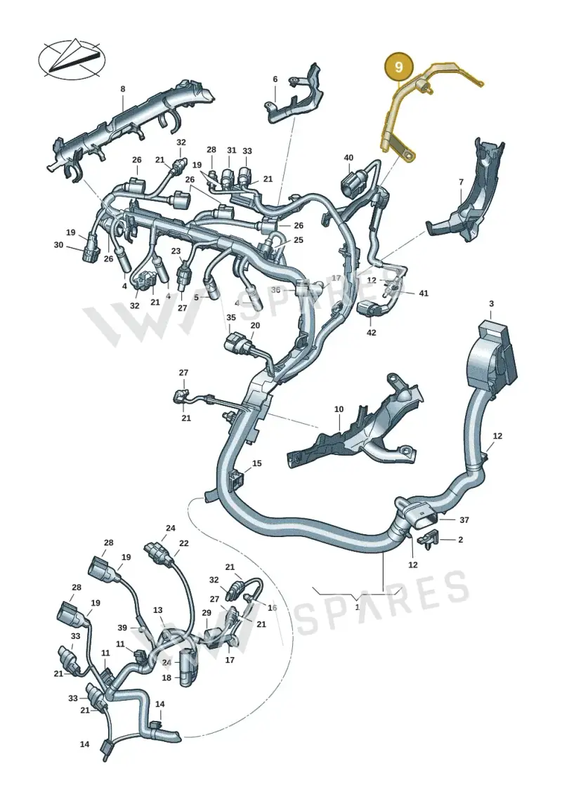 05L971824E — Volkswagen Multivan (2021-) diagram 7t0971280, position 9