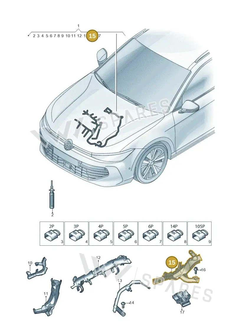 05L971824F — Volkswagen Passat estate (2023-) diagram 3j0971285, position 15