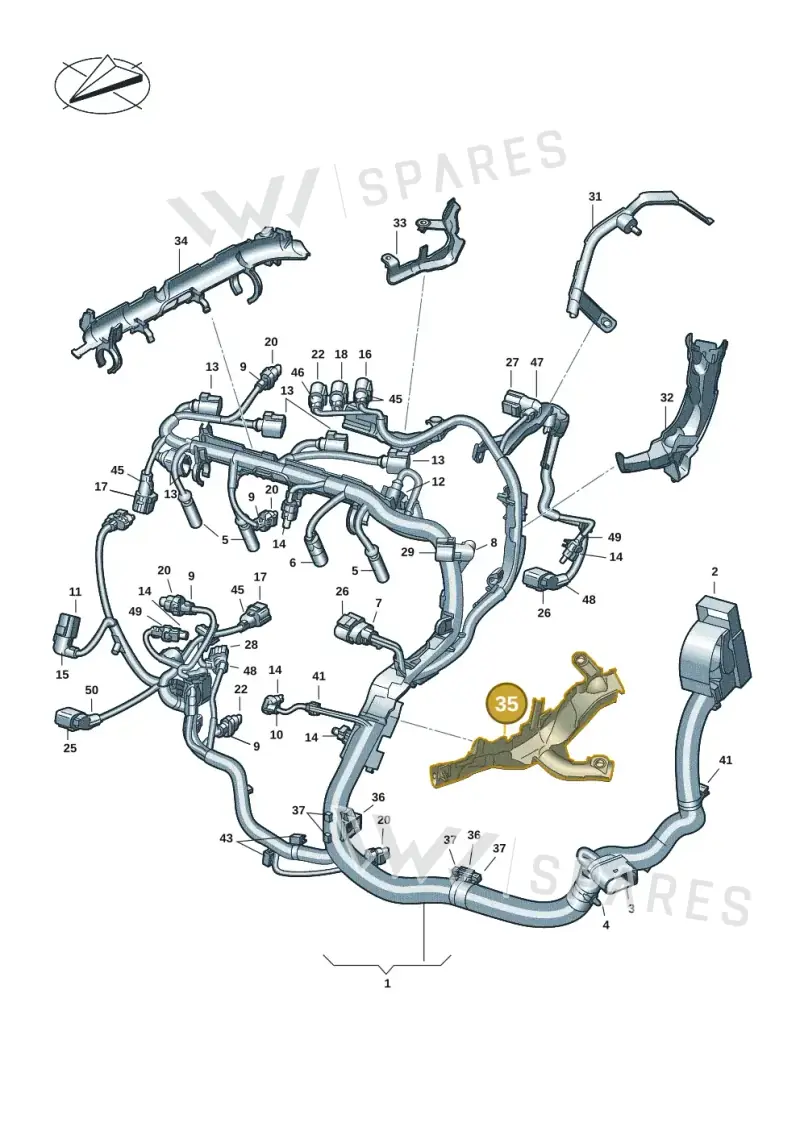 05L971824F — Volkswagen Caddy Maxi Kombi (2020-2024) diagram 5h0971016, position 35