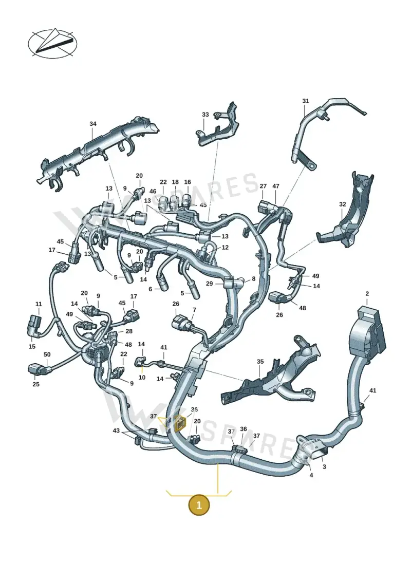 05L972610A — SEAT CUPRA Formentor (2020-) diagram 5h0971016, position 1