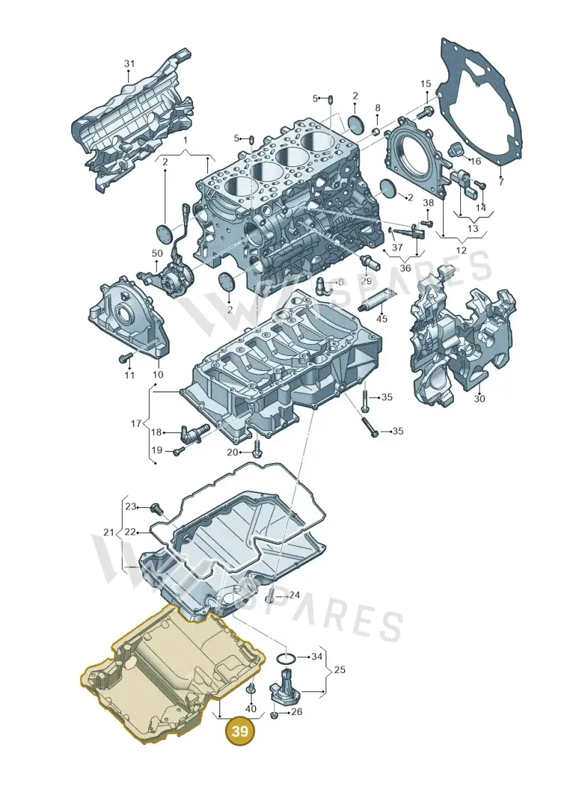 05N103660 — Audi A5 Limousine (2024-2025) diagram 8wh103550, position 39