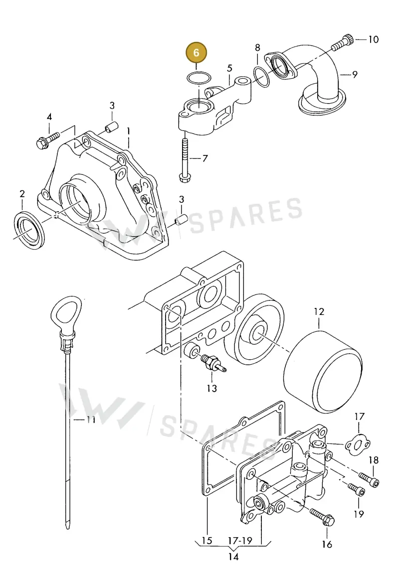 062103487 — Volkswagen LT, LT 4X4 (2003-2006) diagram 176115160, position 6