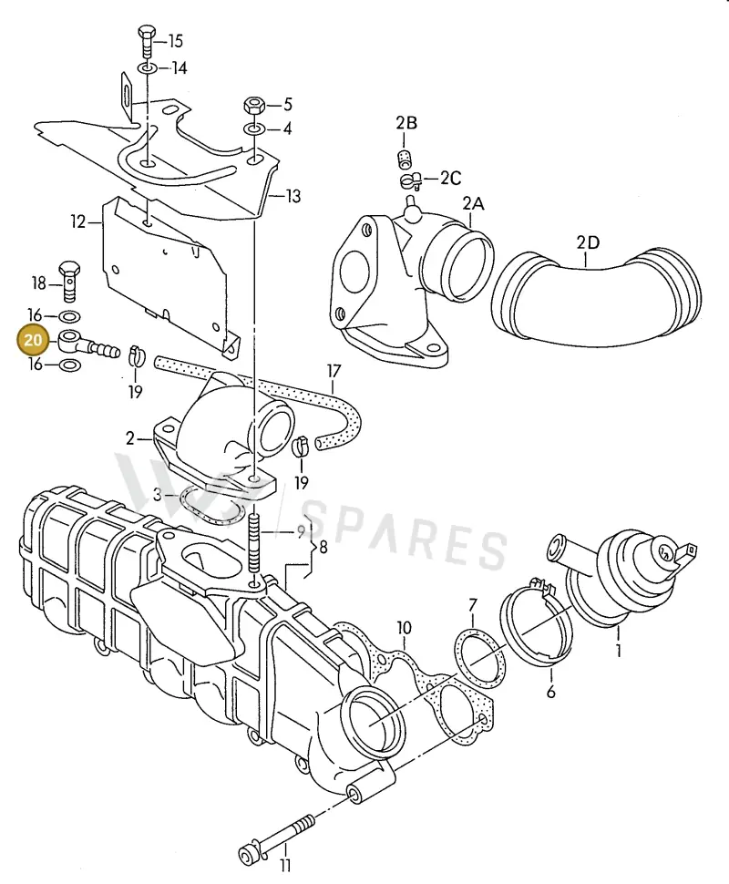 063133662B — Volkswagen Passat (1991-1993) diagram 084033000, position 20