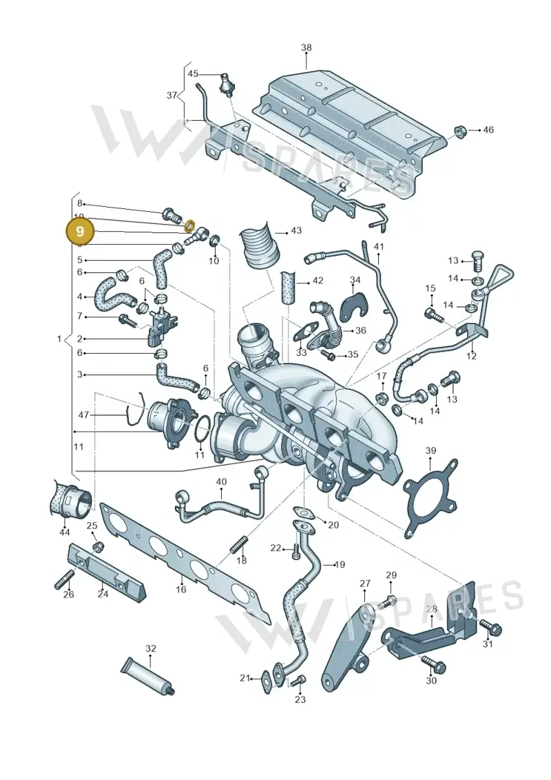 063133662B — Volkswagen Scirocco 2.0 (2014-2017) diagram 786145560, position 9