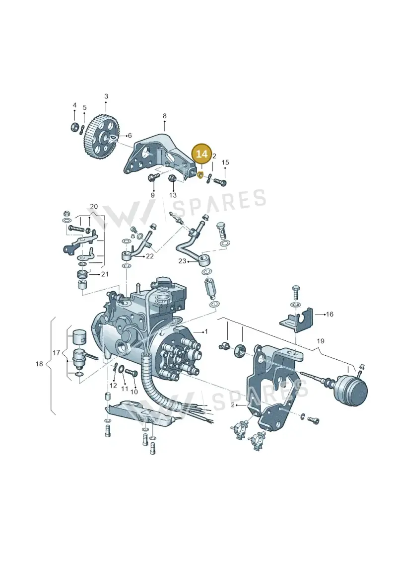 068130199 — Volkswagen POLO (1999-2001) diagram 158130100, position 14