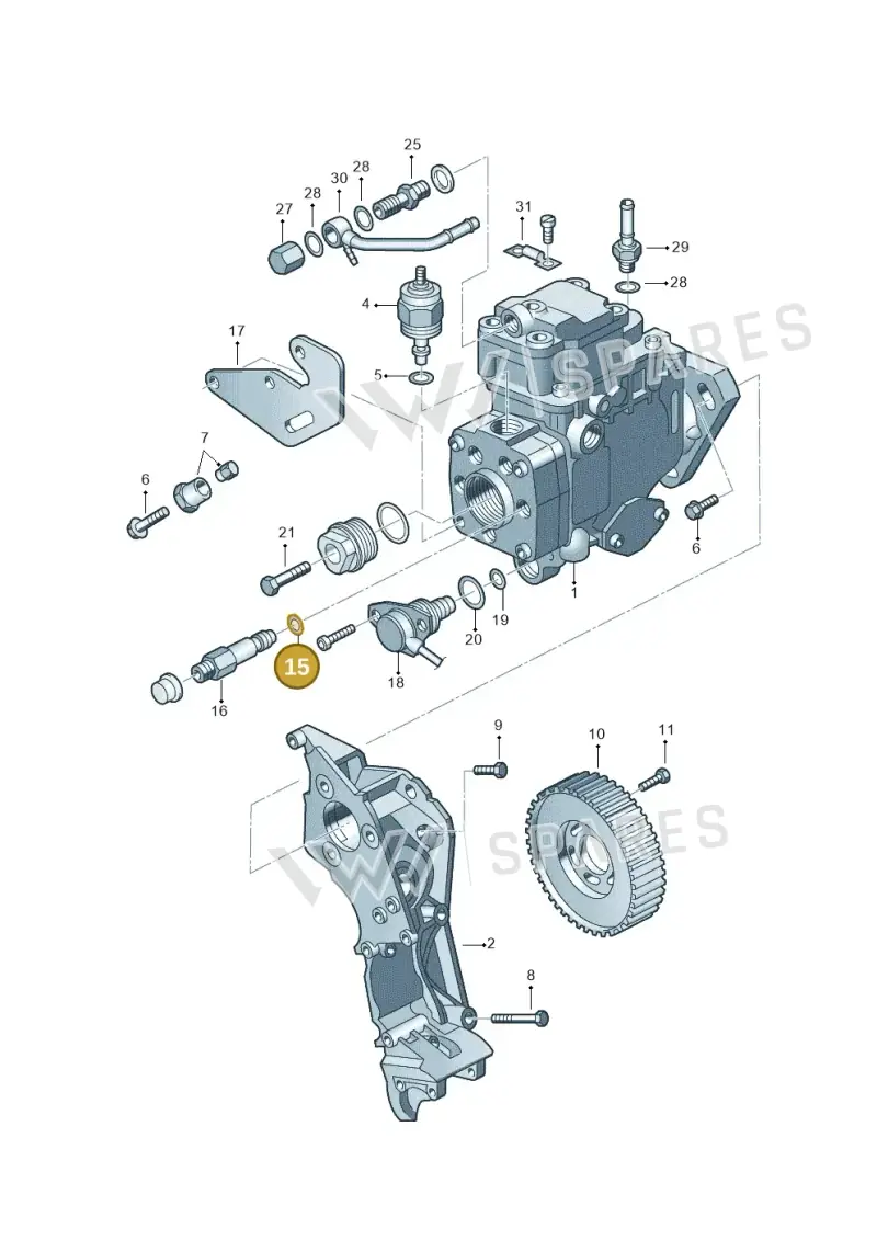 068130787A — Volkswagen Polo (2008-2009) diagram 194130200, position 15