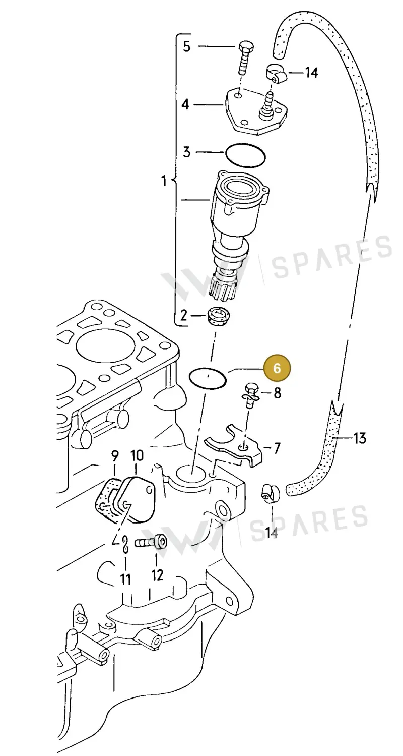 068145119 — Volkswagen Jetta (1989-1991) diagram 014060000, position 6