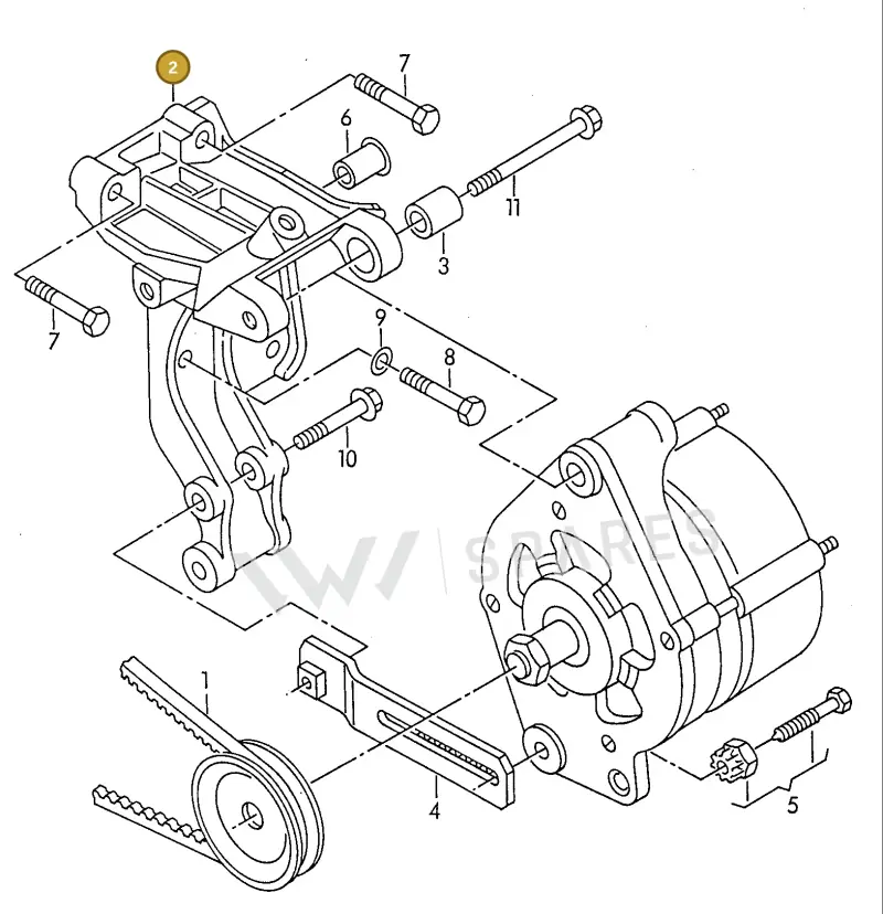 068903141T — Volkswagen DIES.-IND.-MOT.1,9>2,0 (1990-2007) diagram 117903400, position 2