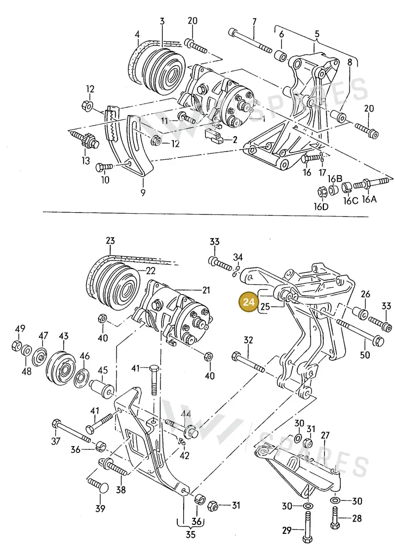 068903141T — Volkswagen Passat (1991-1993) diagram 122058010, position 24