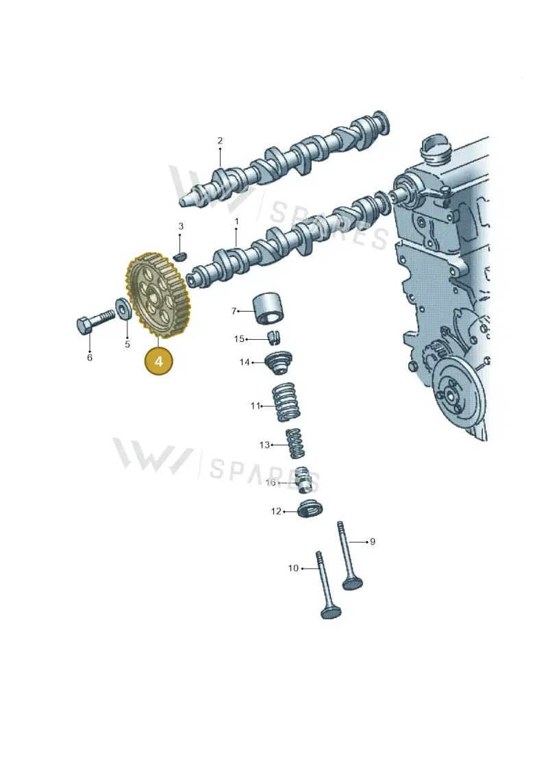 069109111 — Volkswagen CADDY-KOMBI/KASTENW.   06> (2005-) diagram 117109100, position 4