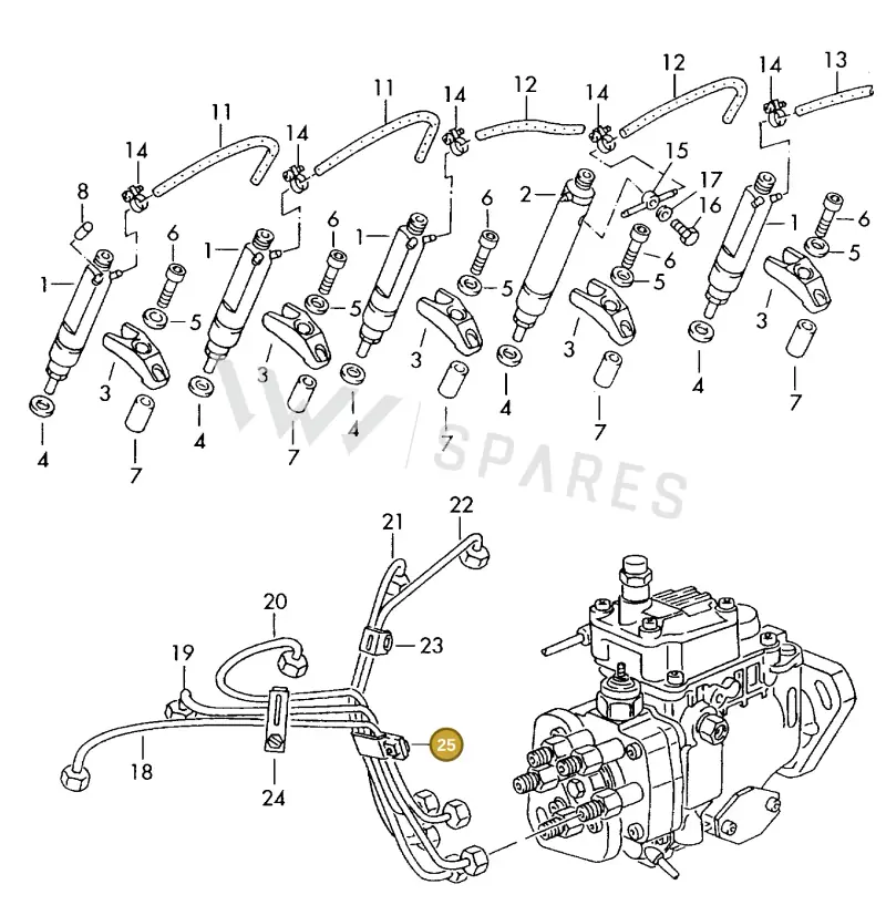 069130531 — Volkswagen LT, LT 4X4 (2003-2006) diagram 118130900, position 25