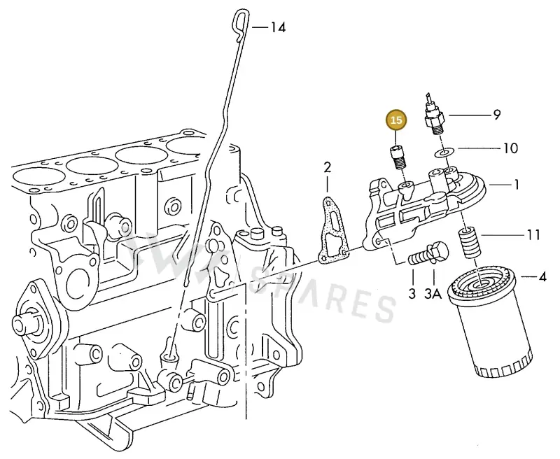 06A103175 — Volkswagen SANTANA/VARIANT    "CN"86> (1985-) diagram 413115150, position 15
