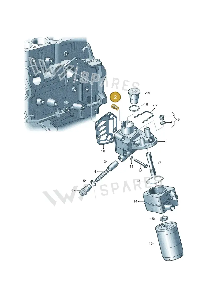 06A103175 — Volkswagen Jetta 2.0 (2015-2015) diagram 194115500, position 2