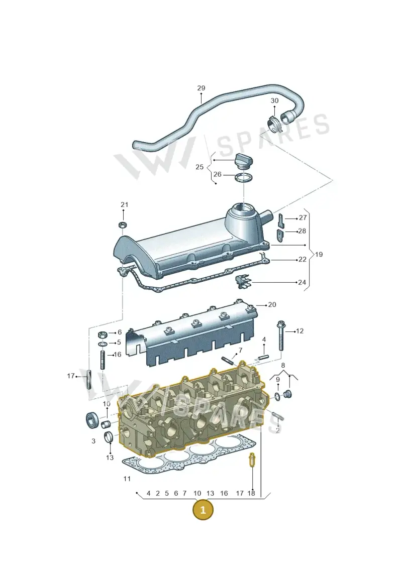06A103265CX — Volkswagen Jetta (2014-2017) diagram 244103300, position 1