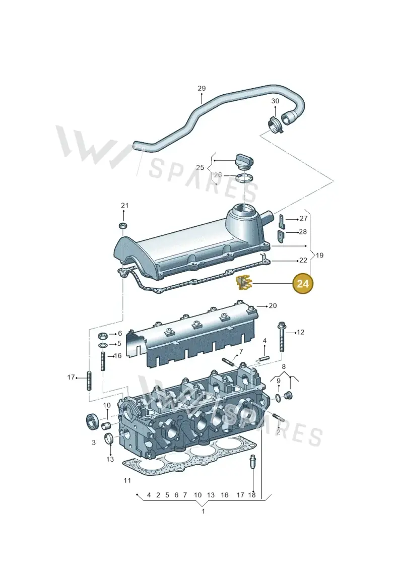 06A103733C — Volkswagen Jetta (2014-2017) diagram 244103300, position 24