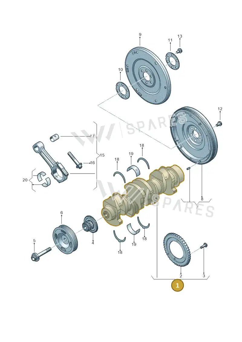 06A105021BF — Volkswagen Jetta 2.0 (2015-2015) diagram 692105150, position 1