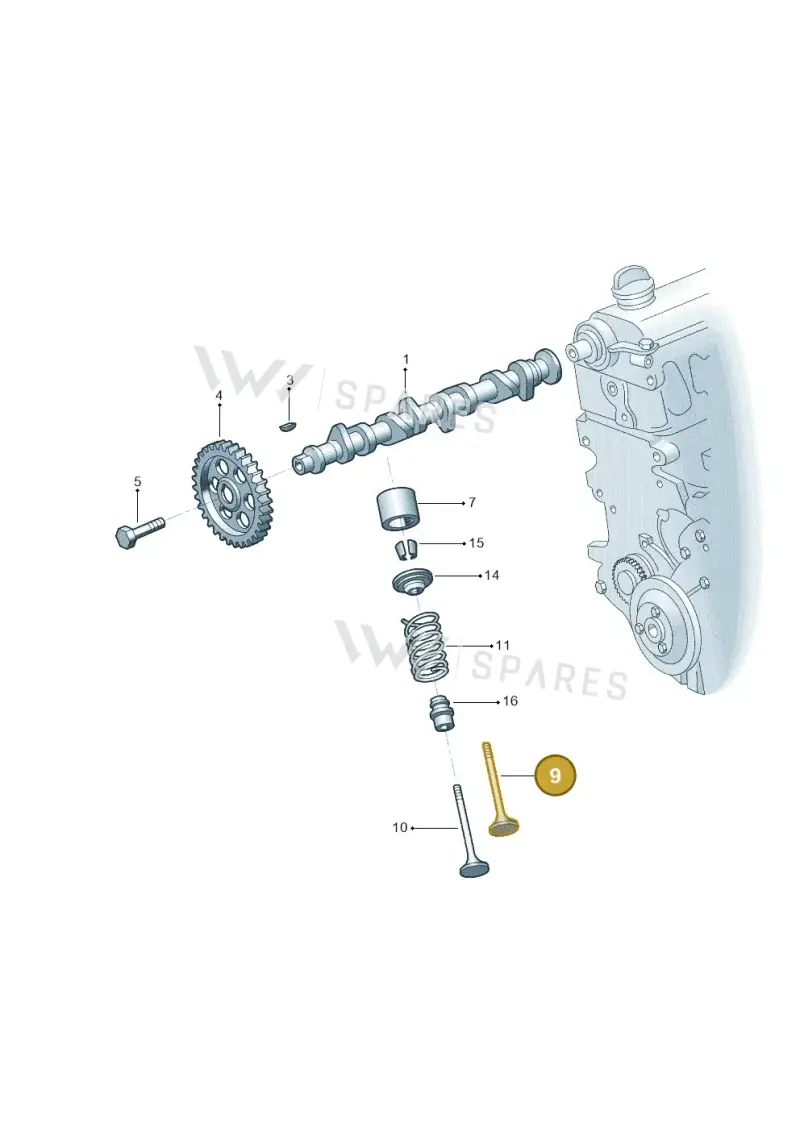 06A109601E — Volkswagen Jetta 2.0 (2015-2015) diagram 880109300, position 9