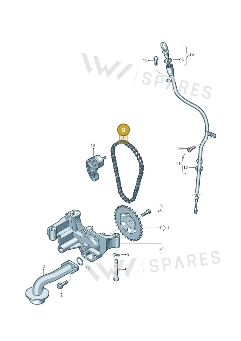 06A115125B — Volkswagen Transp. caravelle (2011-2015) diagram 410115300, position 9