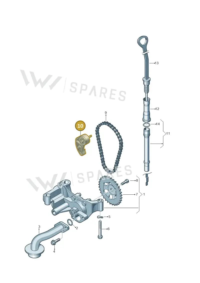 06A115130B — Volkswagen Sharan (2008-2010) diagram 194115100, position 10