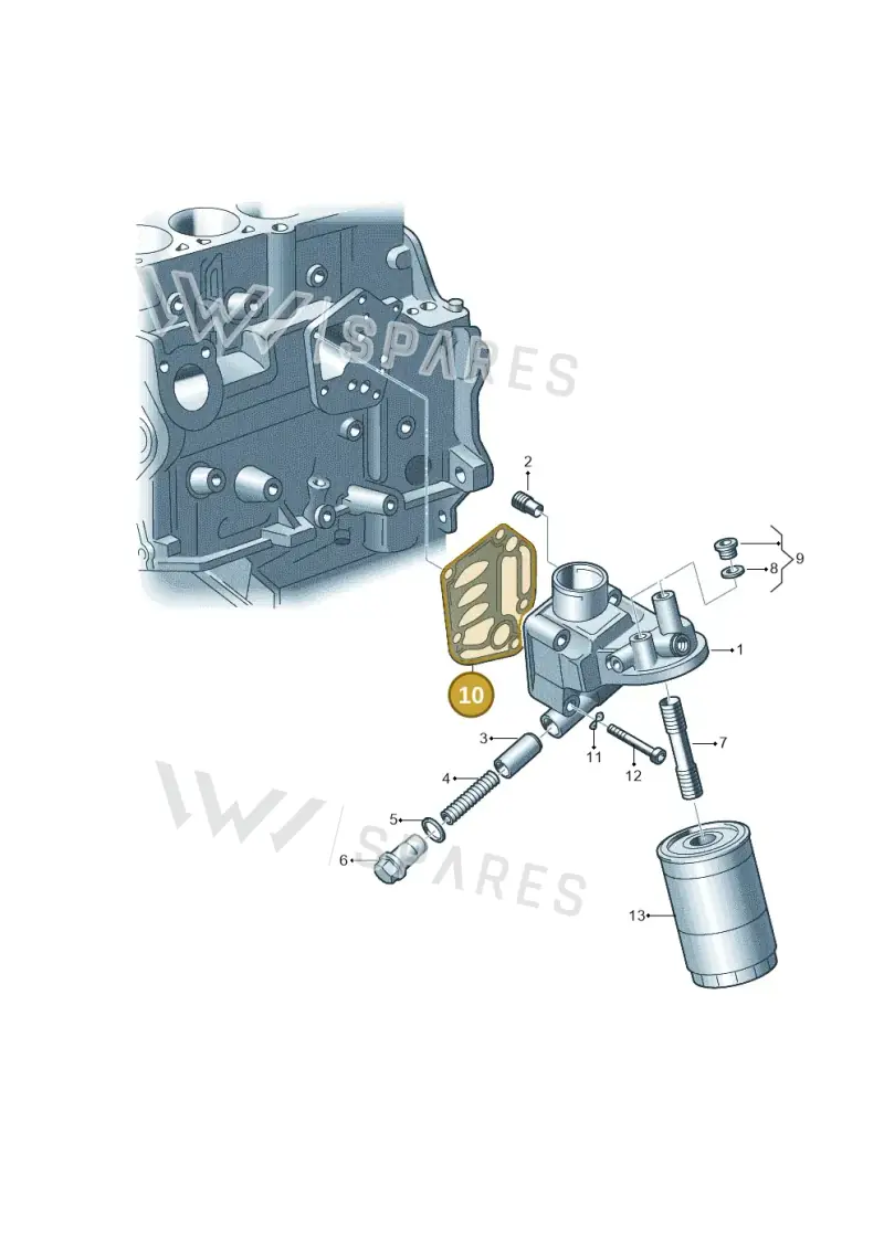 06A115441J — Volkswagen Golf Plus (2011-2014) diagram 474115500, position 10