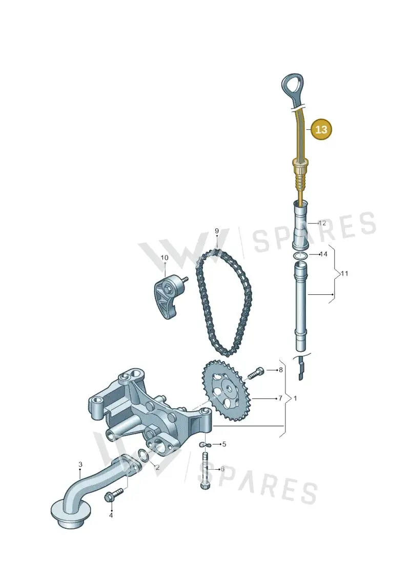 06A115611A — Volkswagen JETTA (FAW)            91> (1991-) diagram 194115100, position 13