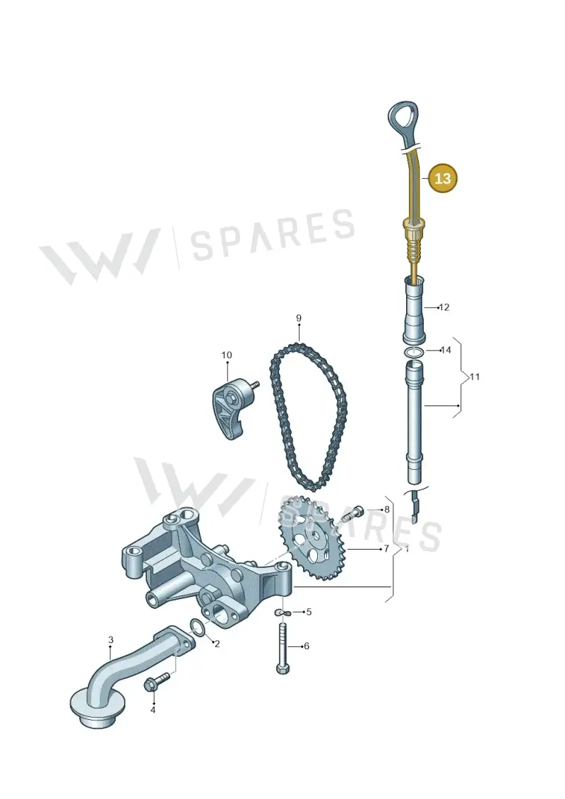 06A115611Q — Volkswagen Sharan (2008-2010) diagram 194115100, position 13