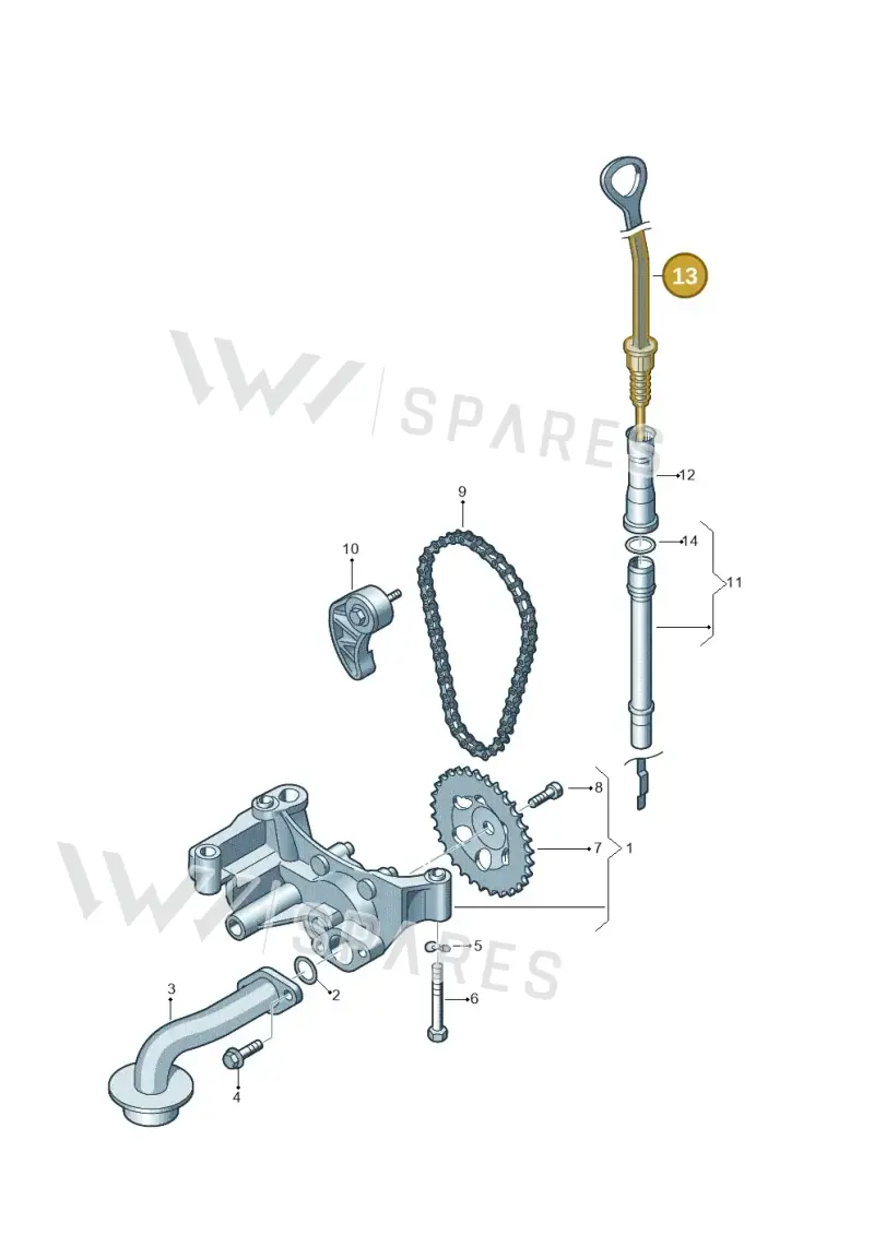 06A115611R — Volkswagen Golf Plus (2011-2014) diagram 194115100, position 13
