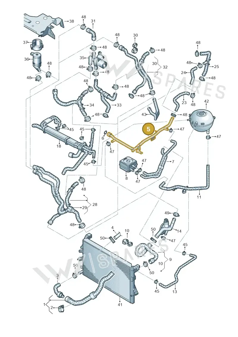 06A121065CC — Volkswagen Transp. caravelle (2011-2015) diagram 679121300, position 5