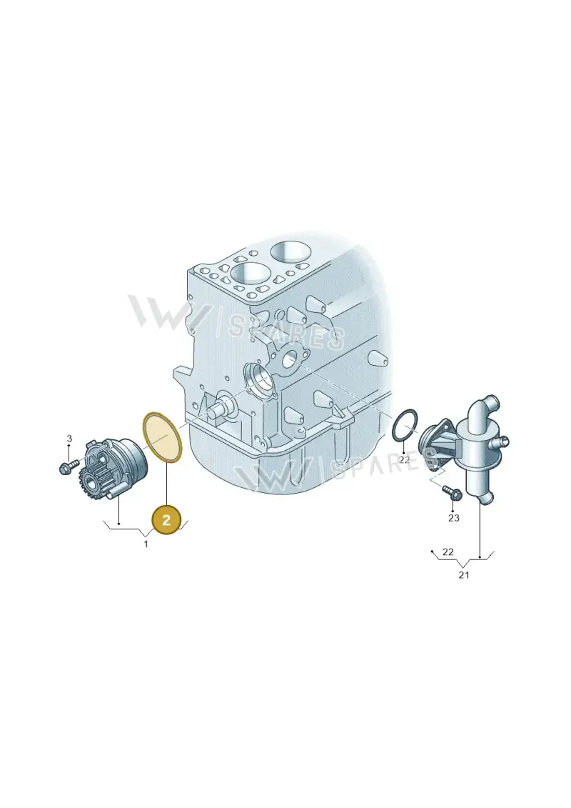 06A121119 — Volkswagen Scirocco 2.0 (2014-2017) diagram 690121050, position 2