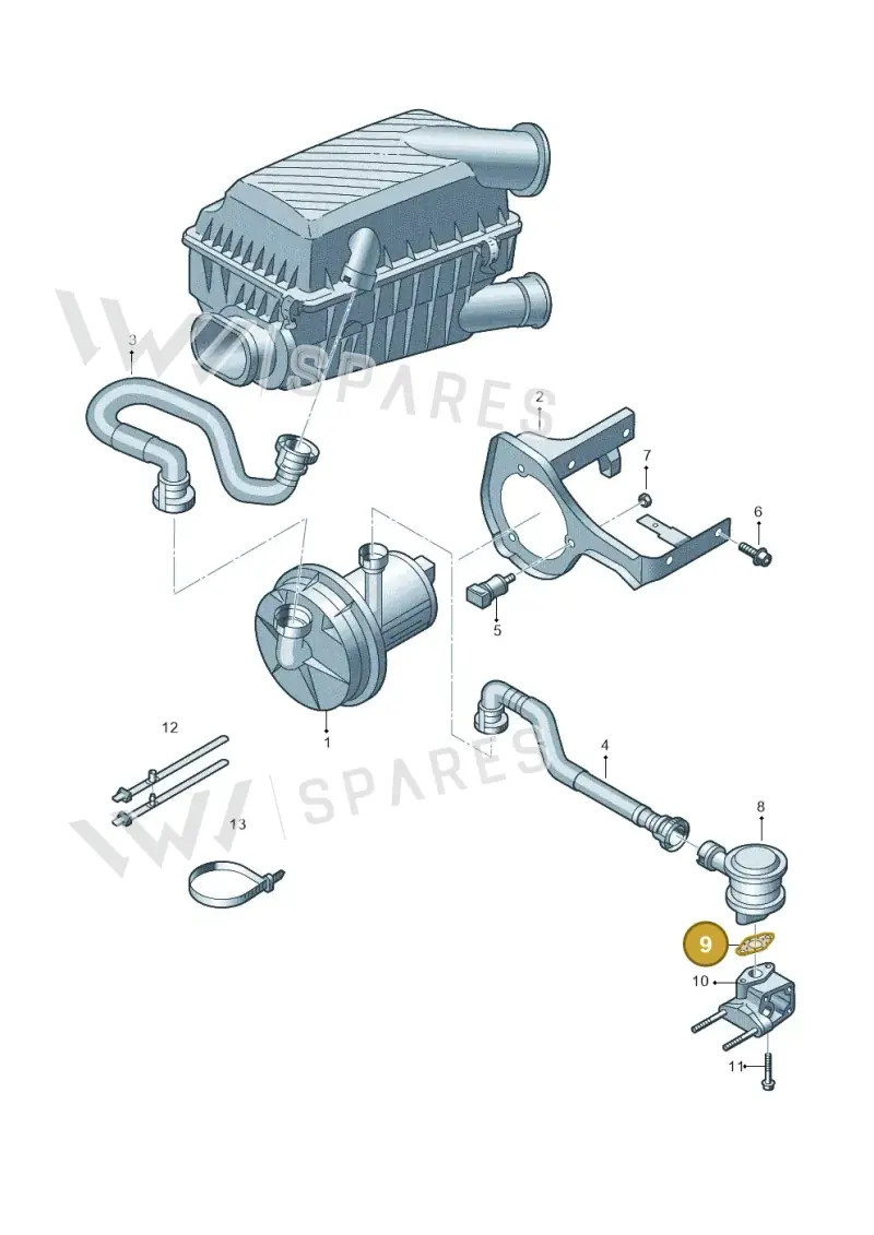 06A131120A — Volkswagen Golf estate (2009-2013) diagram 409131000, position 9