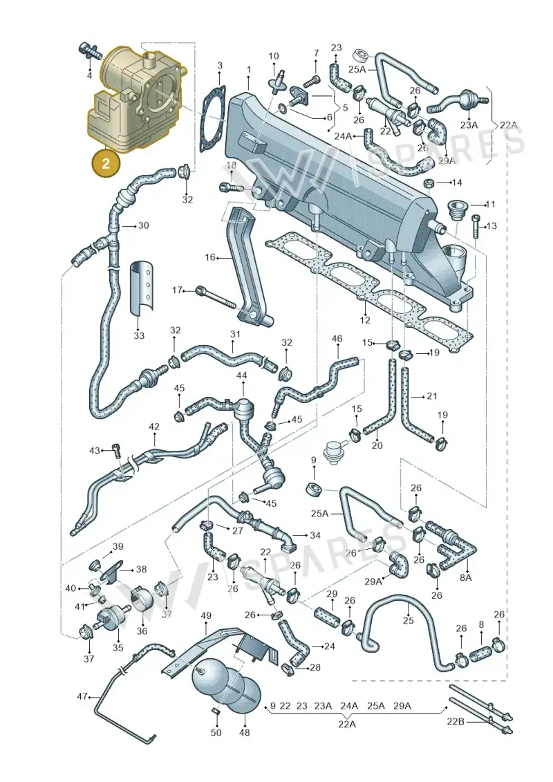 06A133062J — Volkswagen New Beetle             06> (2005-) diagram 194133290, position 2