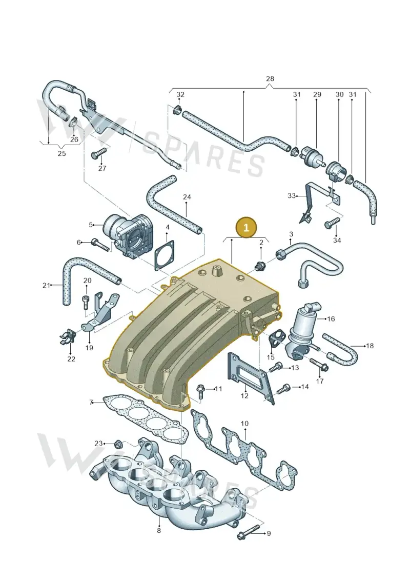 06A133203CL — Volkswagen Transp. caravelle (2011-2015) diagram 410133200, position 1