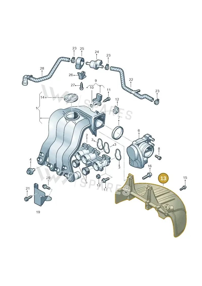 06A133228P — Volkswagen Caddy Maxi Kombi (2010-2015) diagram 477133350, position 13