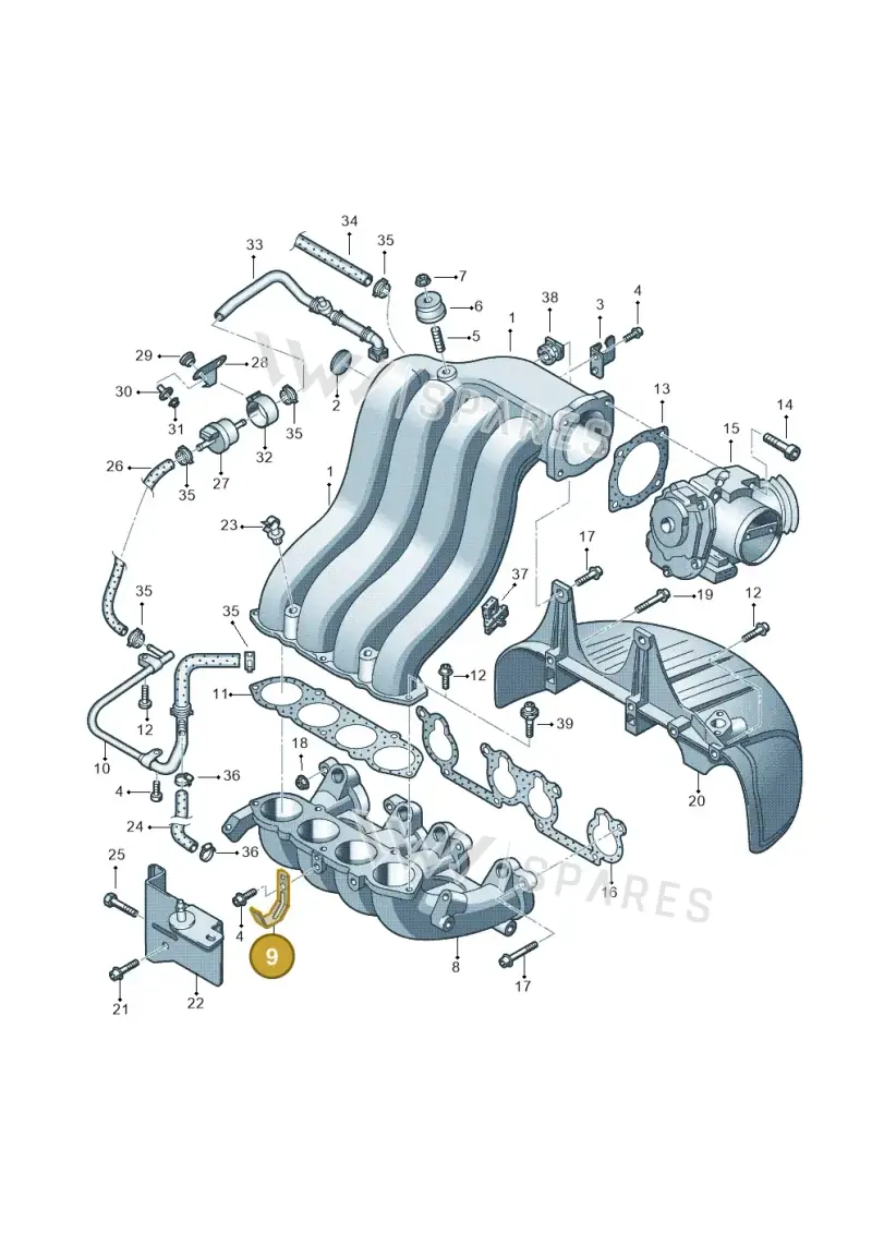 06A133376 — SEAT Ibiza (2012-) diagram 194133270, position 9