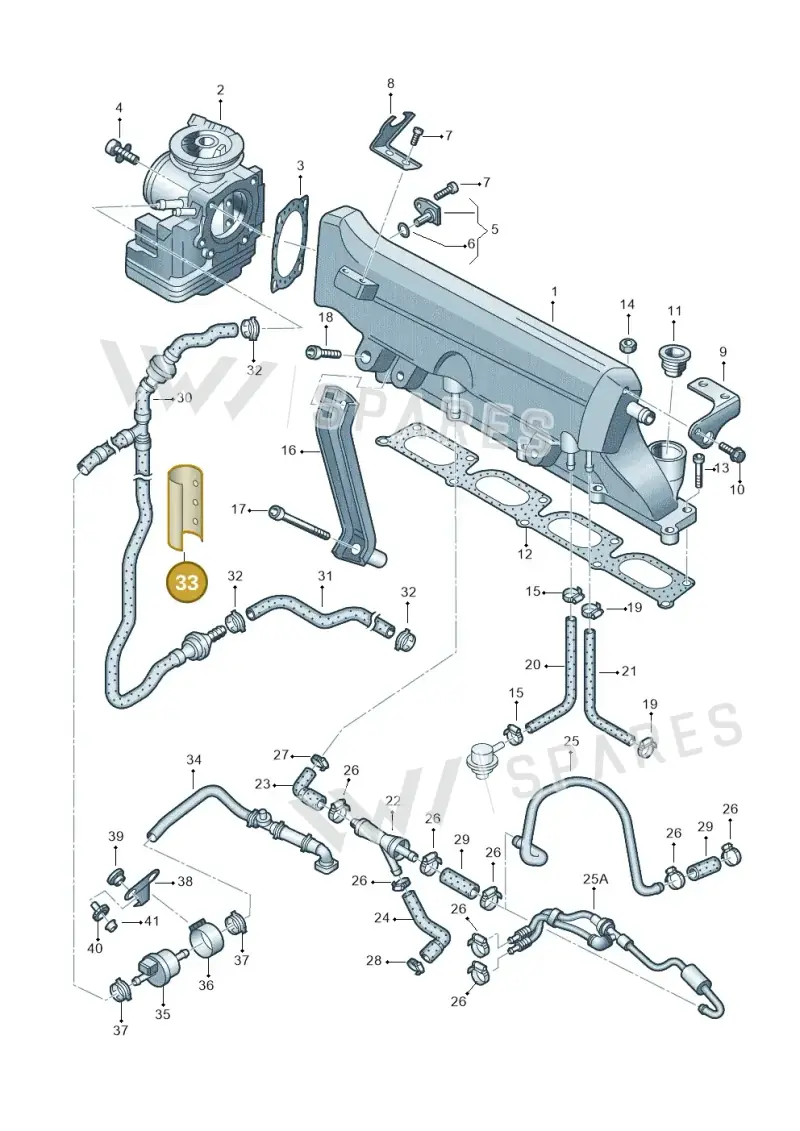 06A133833 — Volkswagen Jetta/Wagon (2002-2006) diagram 194133260, position 33