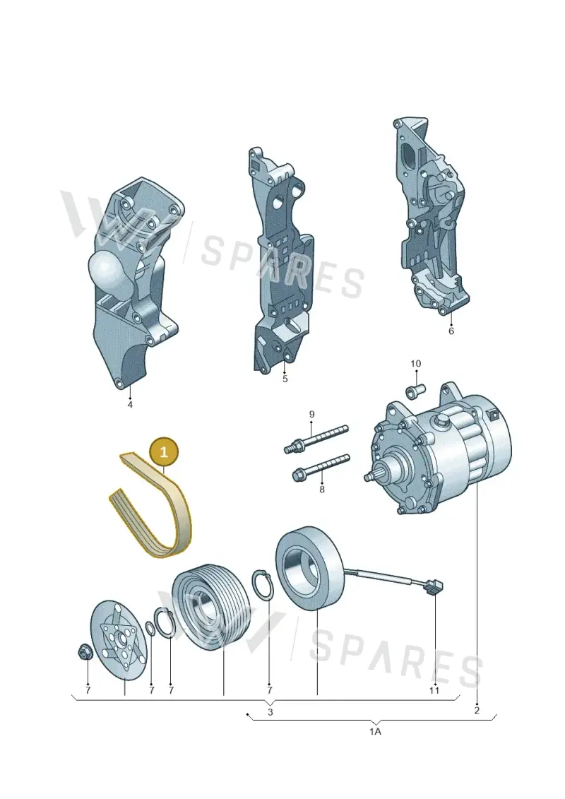 06A260849B — Volkswagen Jetta/Wagon (2002-2006) diagram 194260130, position 1