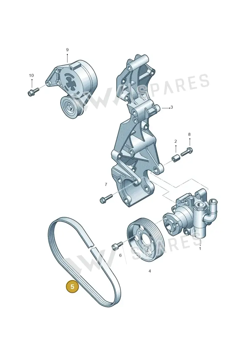 06A260849B — Volkswagen Transp. caravelle (2011-2015) diagram 410145200, position 5