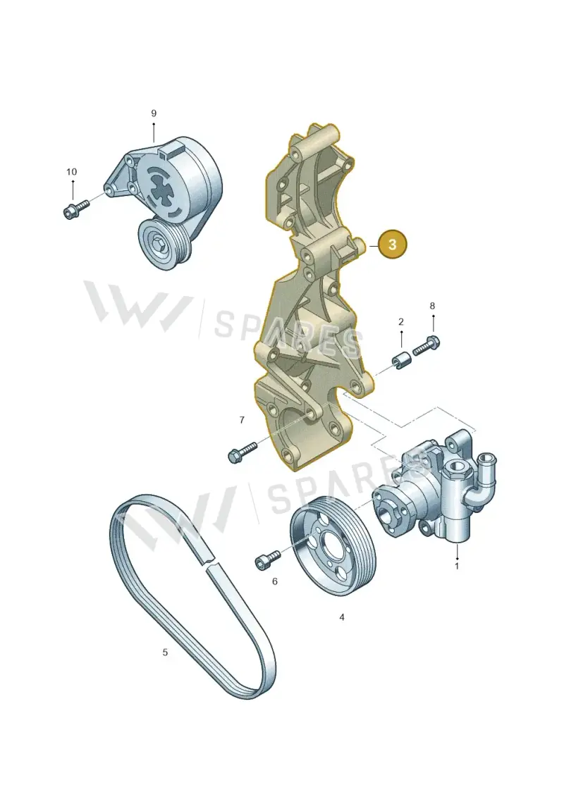 06A903141P — Volkswagen Transp. caravelle (2011-2015) diagram 410145200, position 3