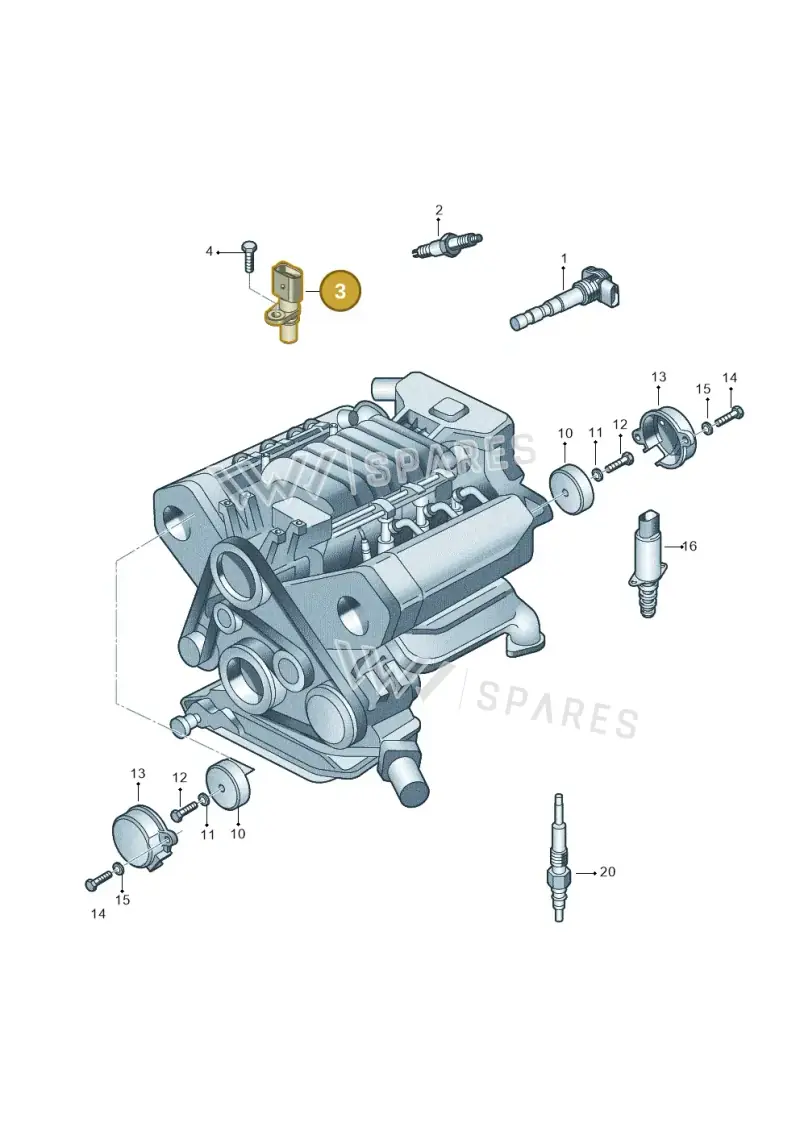 06A905161A — Volkswagen TRANSPORTER (2003-2005) diagram 249905300, position 3