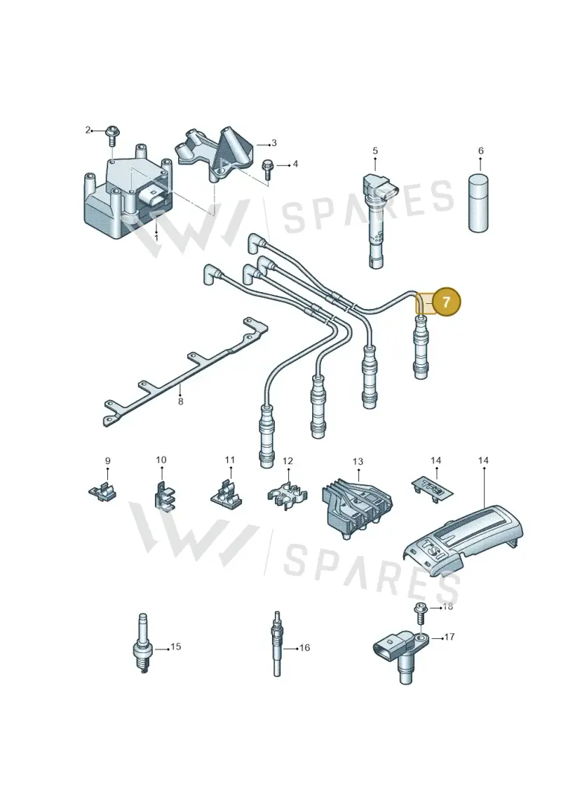 06A905430AD — Volkswagen Polo (2008-2009) diagram 694905000, position 7