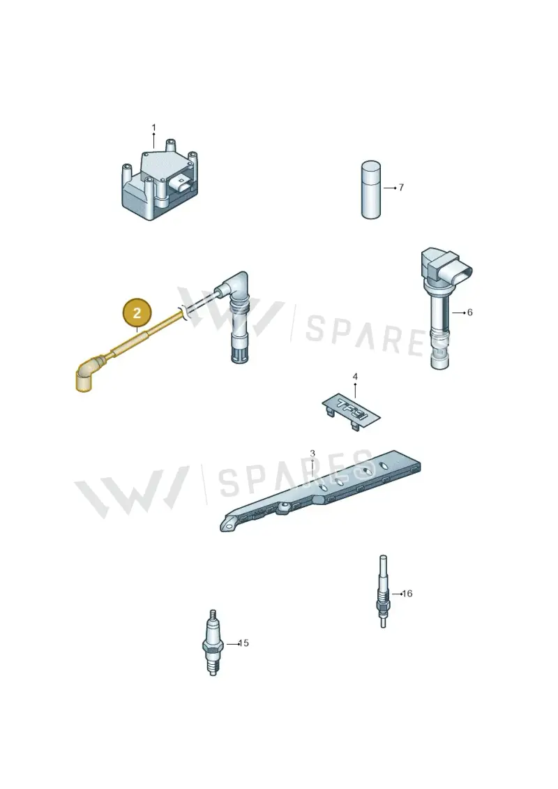 06A905430AF — Volkswagen POLO (2005-) diagram 253905000, position 2