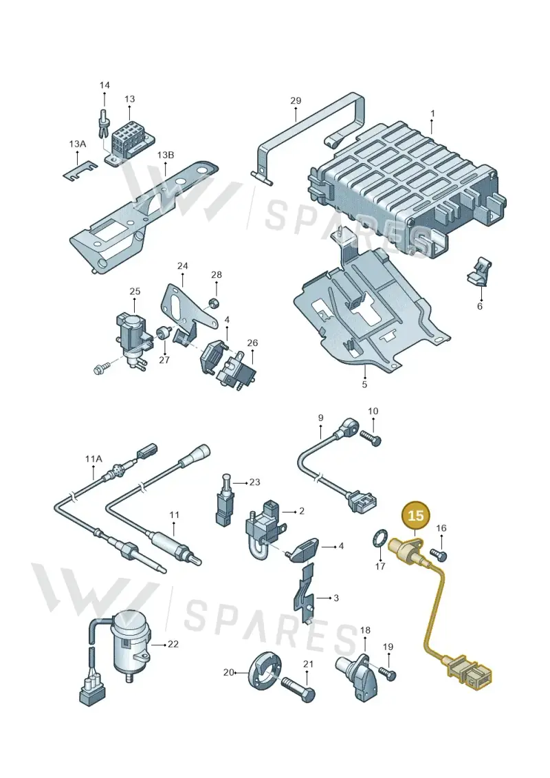 06A906433K — Volkswagen Sharan (2008-2010) diagram 162906100, position 15