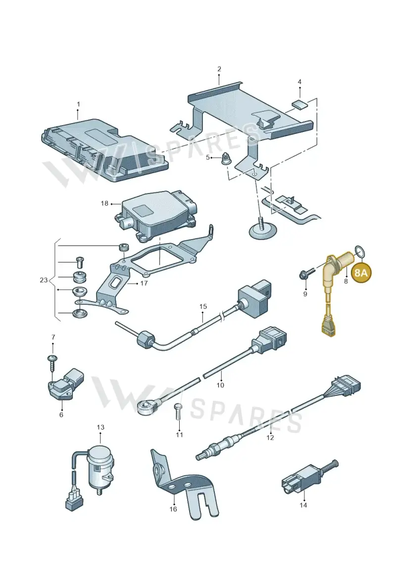 06A906445 — Volkswagen Golf (2011-2013) diagram 409906300, position 8A