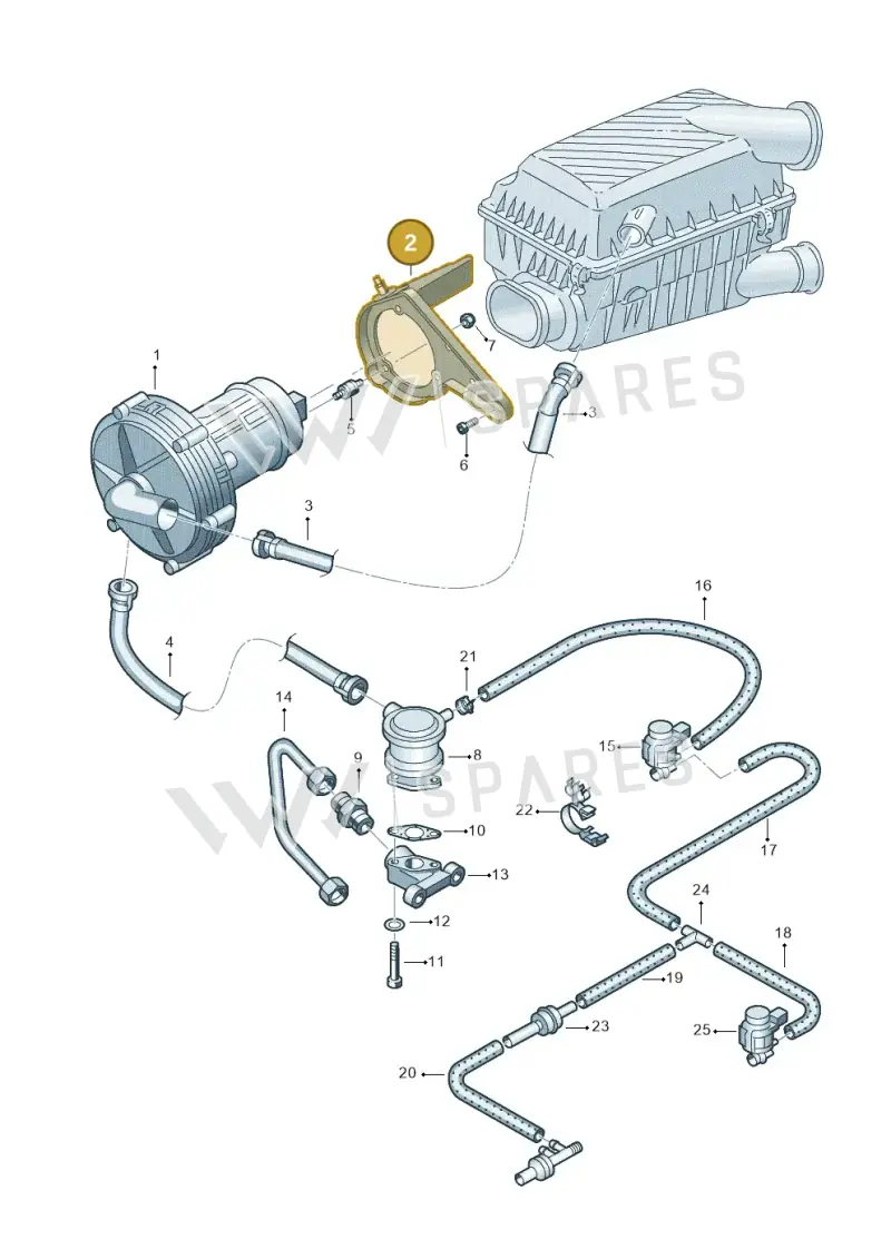 06A906615L — Volkswagen Jetta/Wagon (2002-2006) diagram 194131050, position 2