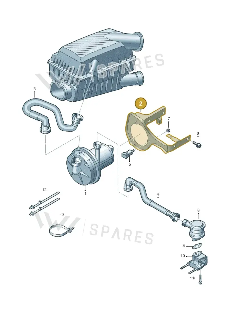 06A906615L — Volkswagen Golf estate (2009-2013) diagram 409131000, position 2