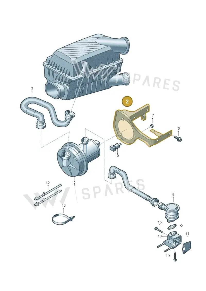 06A906615L — Volkswagen Touran 1.9 (2008-2010) diagram 460131000, position 2