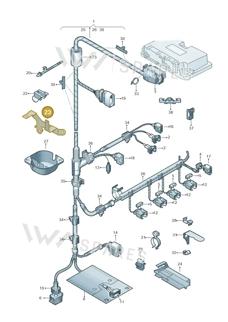 06A971502J — Skoda OCTAVIA/COMBI/4X4      01> (2000-) diagram 252971160, position 23