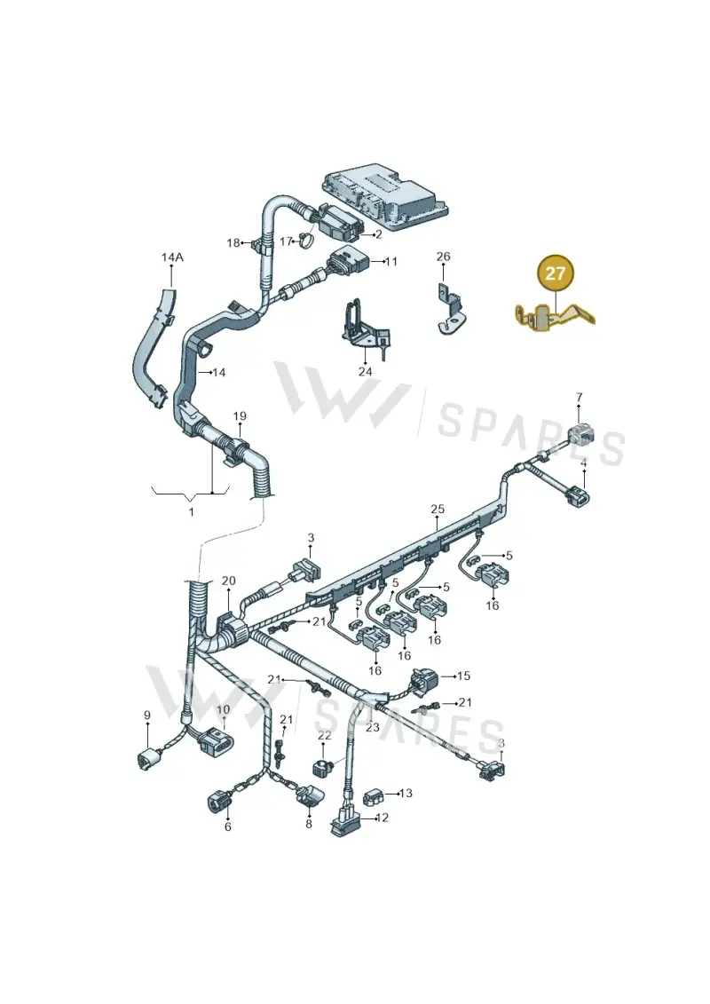 06A971804G — Volkswagen Polo (2008-2009) diagram 345971160, position 27