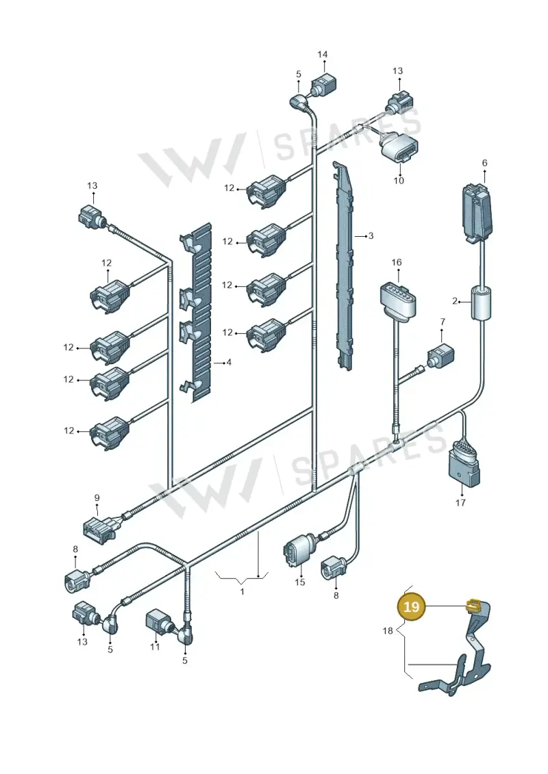 06A971845S — Volkswagen Caddy Maxi Kombi (2010-2015) diagram 477971060, position 19