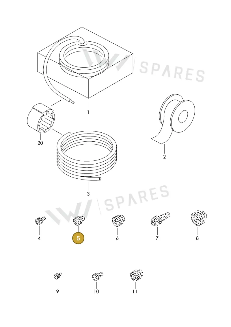 06A972741D — Volkswagen 1J0 platform diagram 198979200, position 5